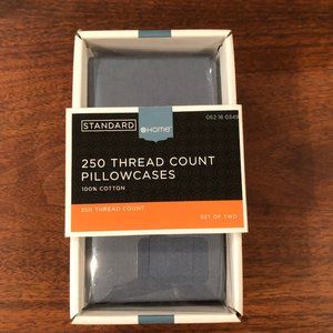 Target Home 250 Thread Count Standard Pillowcases 100% Cotton - Blue